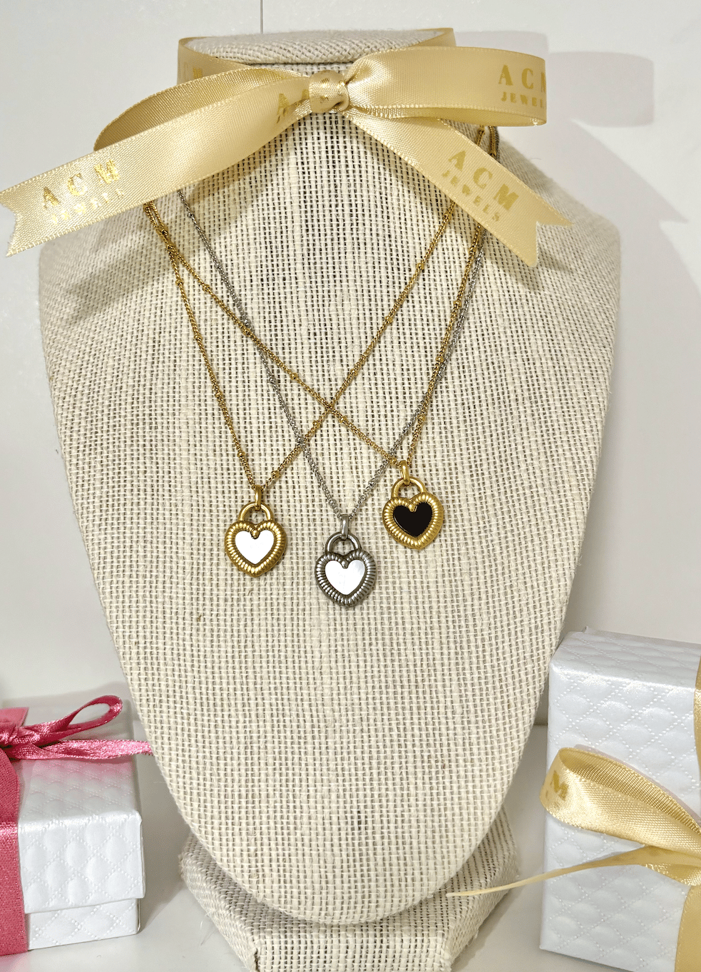 Dual Heart Necklace (Double-Sided) | ACM Jewels Dual Heart Necklace (Double-Sided) | ACM Jewels